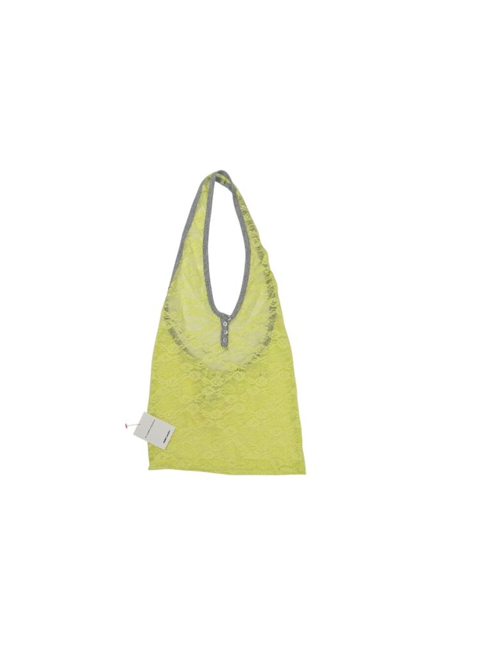 Jaded London Cassia Henley Halter Lace Top in Green